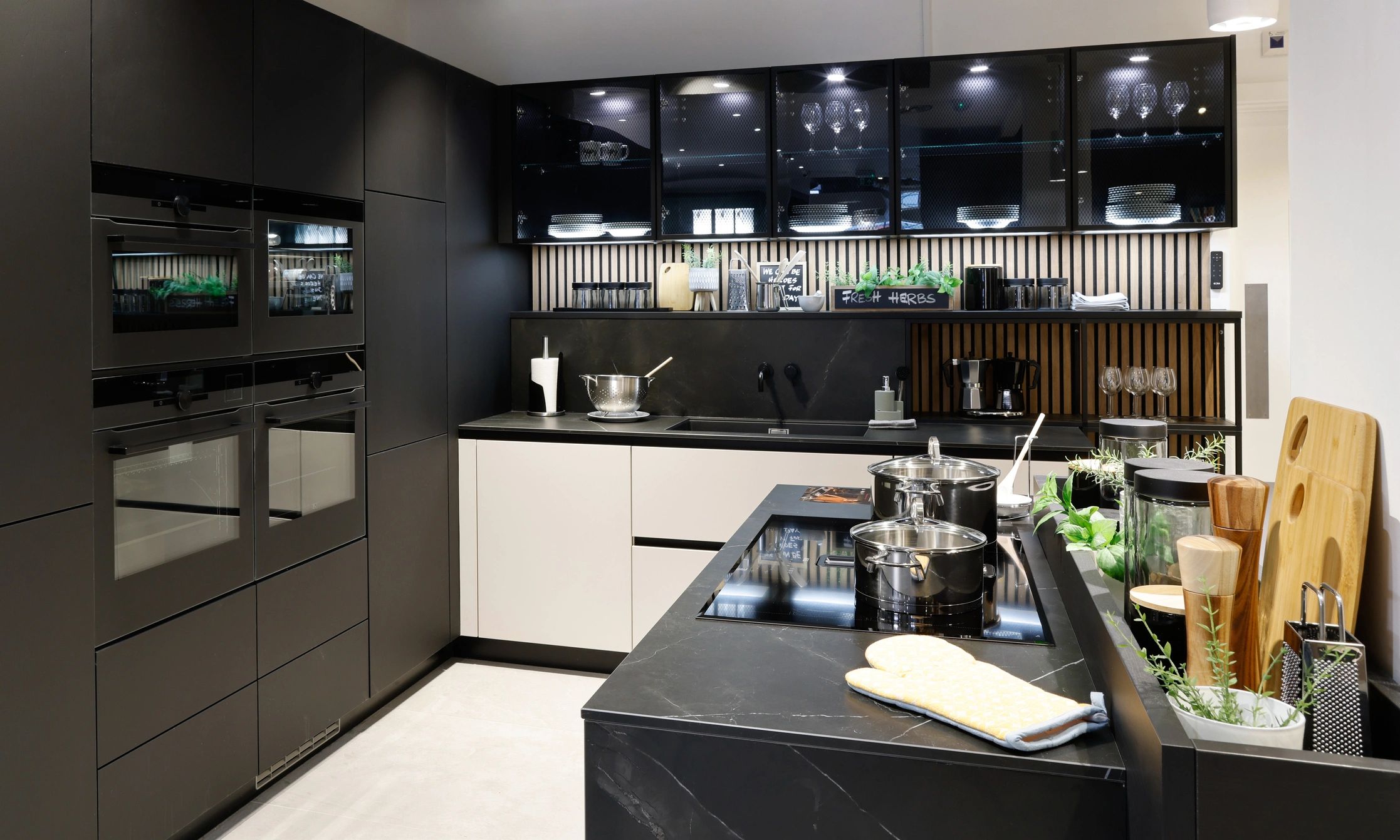 Modern luxury kitchen with premium appliances